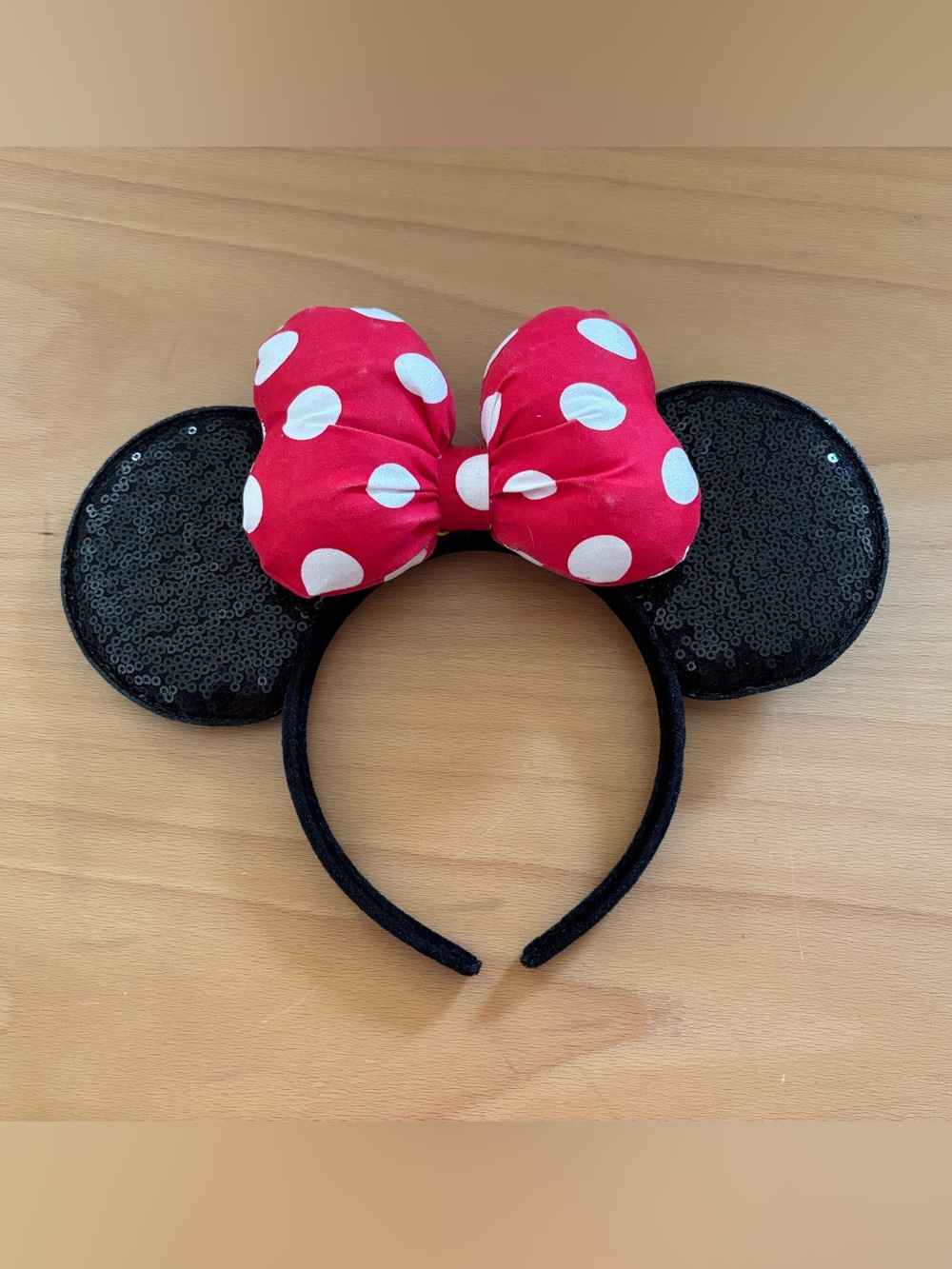 Red Polka Dot Bow Minnie Mouse Ears Headband - light up - Mickey Mouse Ears